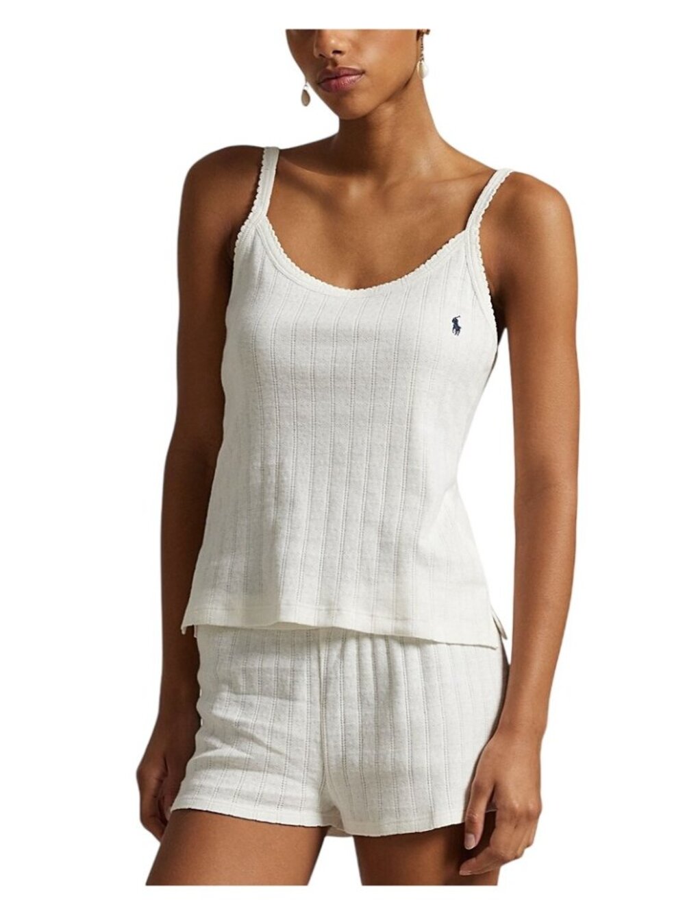 Polo Ralph Lauren Camisole Short Sleeve PJ Set - White, Large NWT